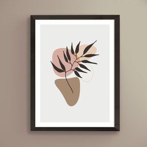 Modern Minimalist Abstract Nature Boho Wall Art Print Home Decor [No Frame]